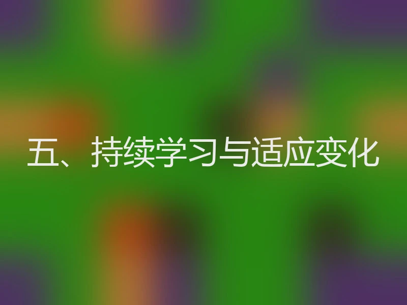 五、持续学习与适应变化