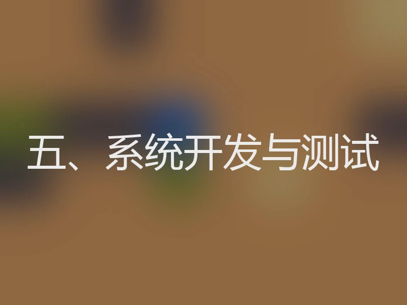 五、系统开发与测试