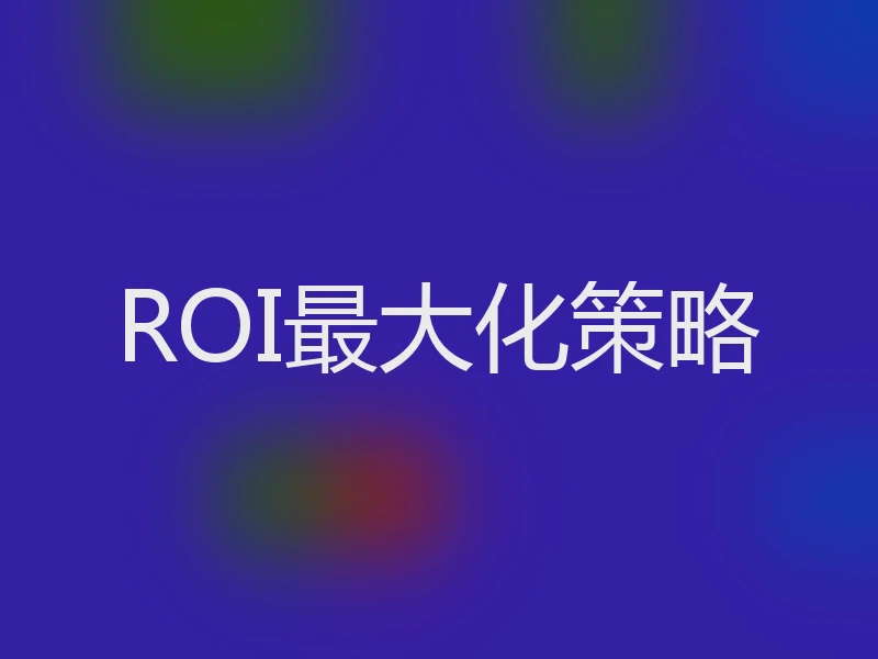 ROI最大化策略