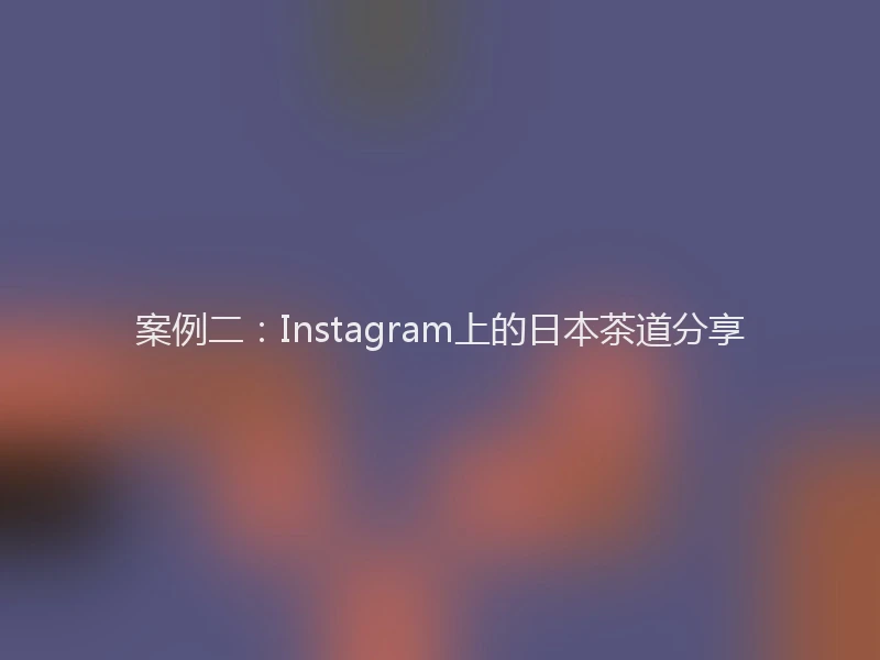 案例二：Instagram上的日本茶道分享