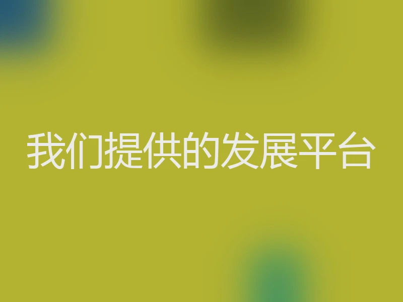 我们提供的发展平台