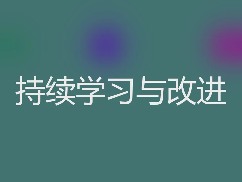 持续学习与改进