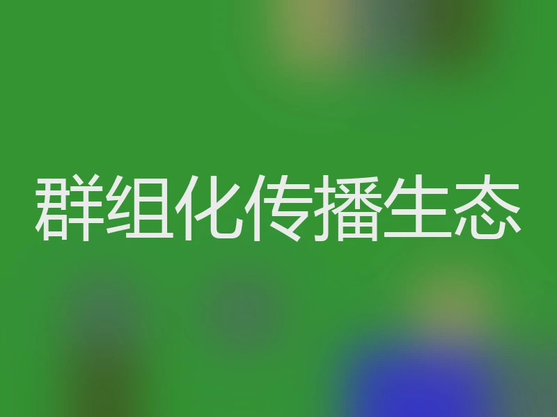 群组化传播生态