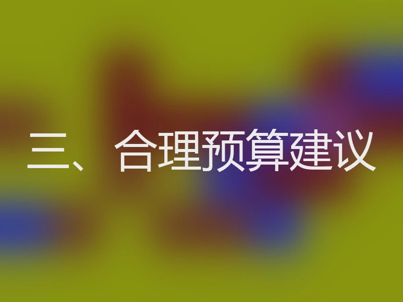三、合理预算建议
