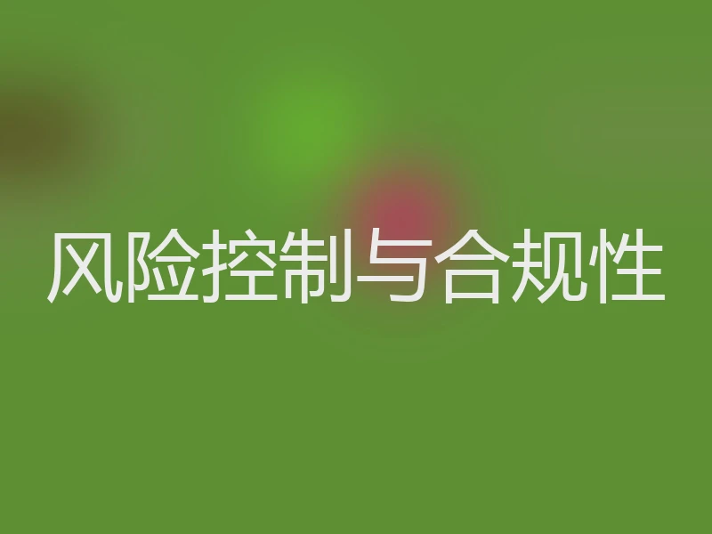 风险控制与合规性