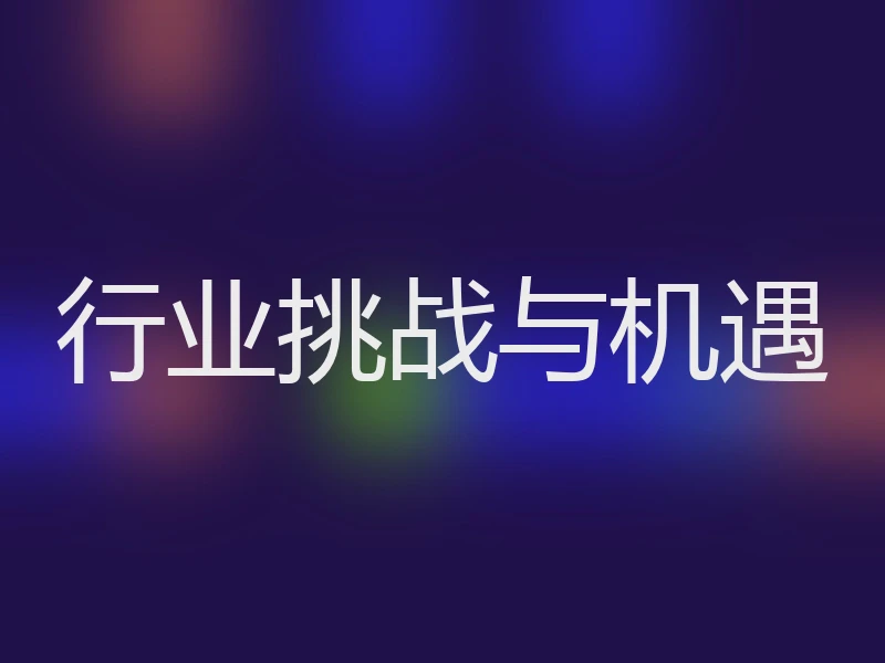 行业挑战与机遇