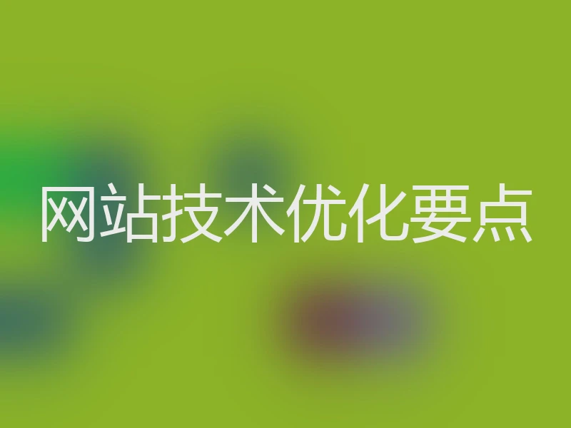 网站技术优化要点