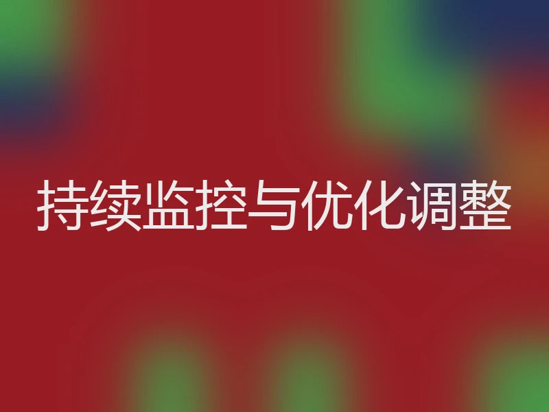 持续监控与优化调整