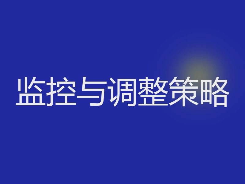 监控与调整策略
