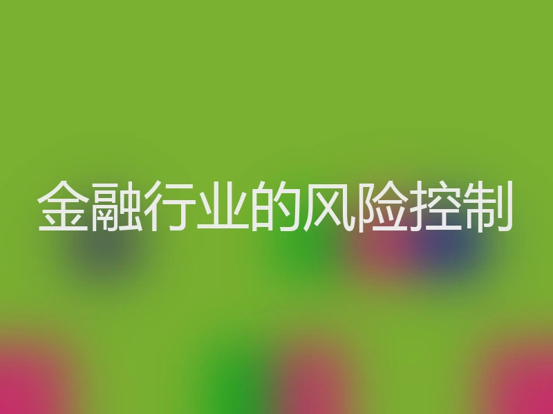 金融行业的风险控制