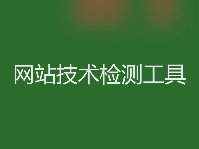 网站技术检测工具