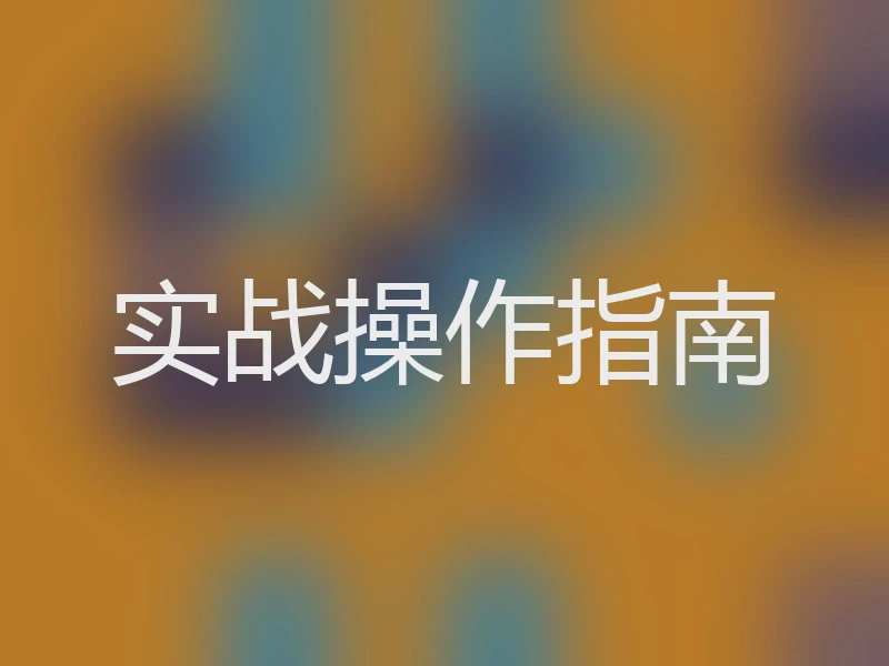 实战操作指南