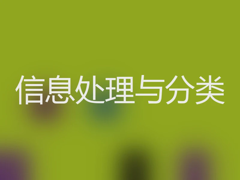 信息处理与分类