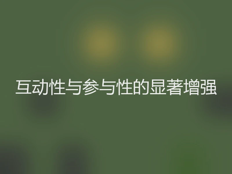 互动性与参与性的显著增强