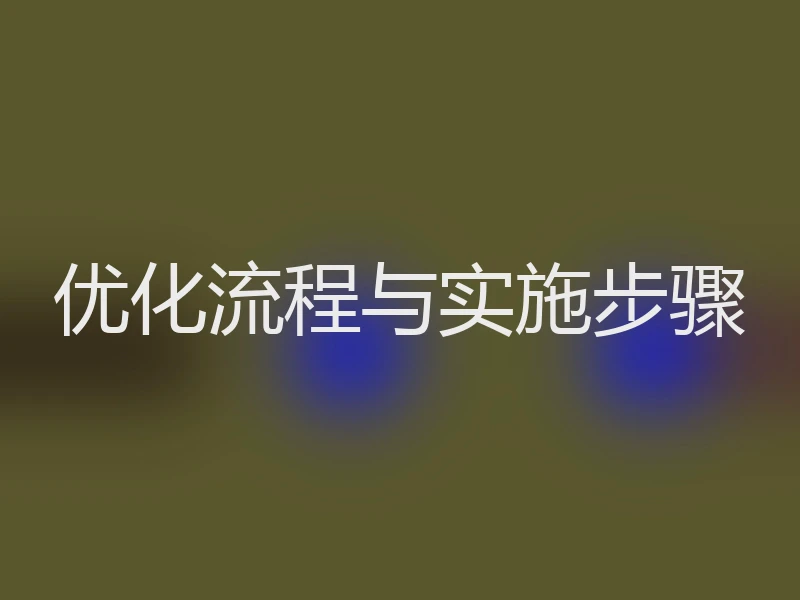 优化流程与实施步骤