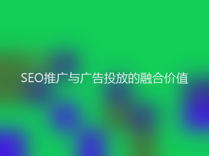 SEO推广与广告投放的融合价值