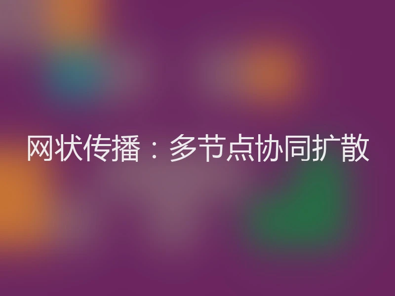网状传播：多节点协同扩散