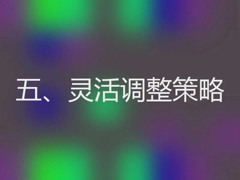 五、灵活调整策略