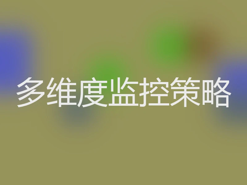 多维度监控策略