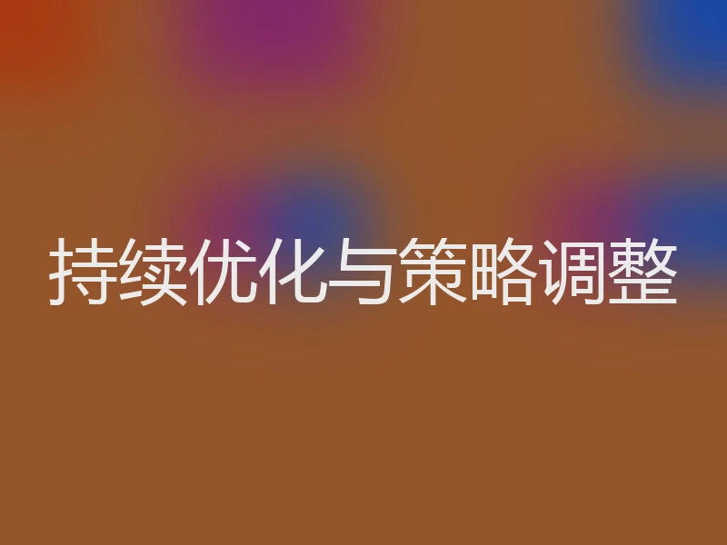 持续优化与策略调整