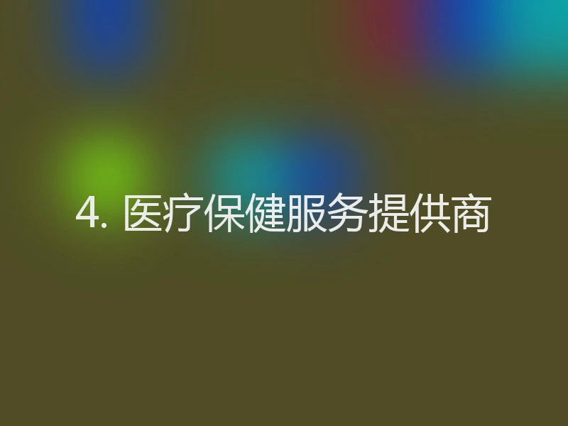 4. 医疗保健服务提供商