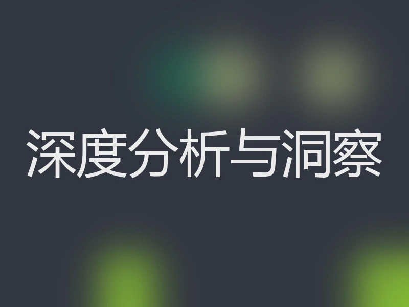 深度分析与洞察