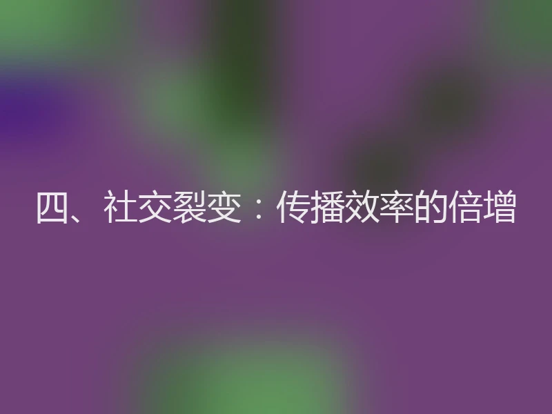 四、社交裂变：传播效率的倍增
