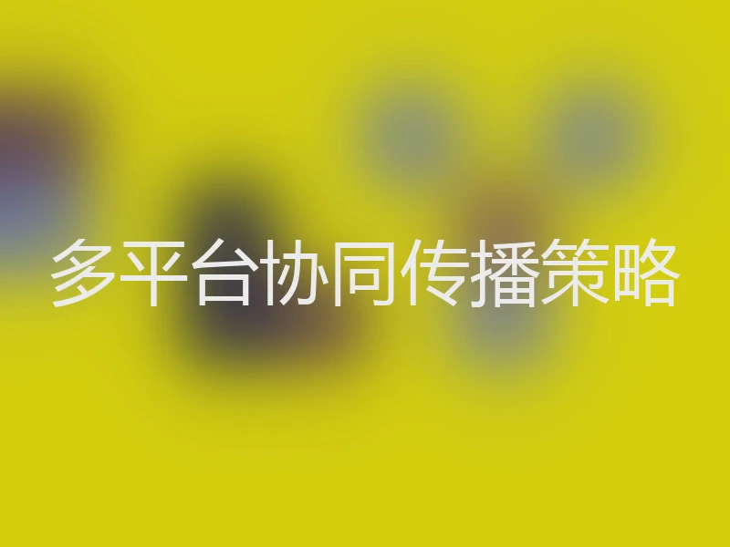 多平台协同传播策略