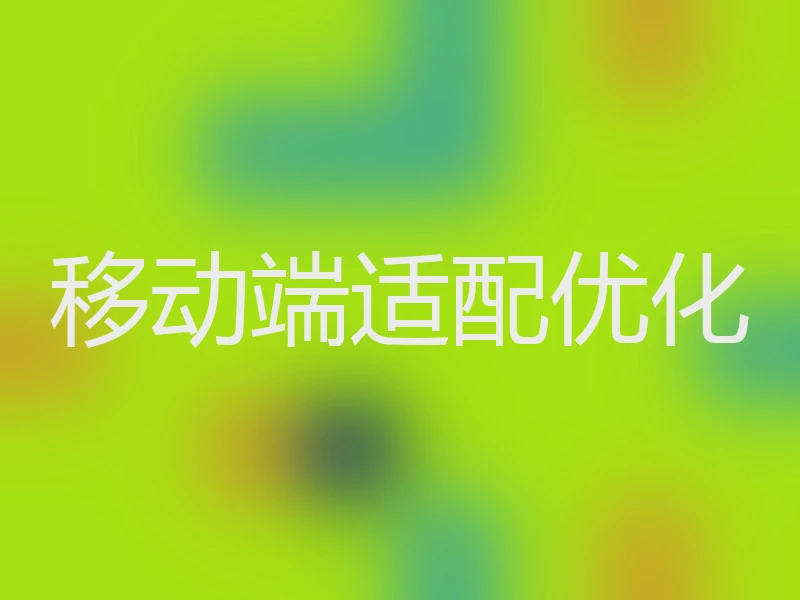 移动端适配优化