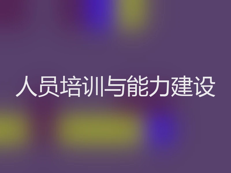 人员培训与能力建设