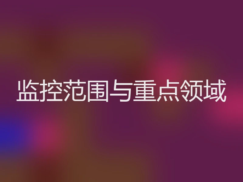 监控范围与重点领域