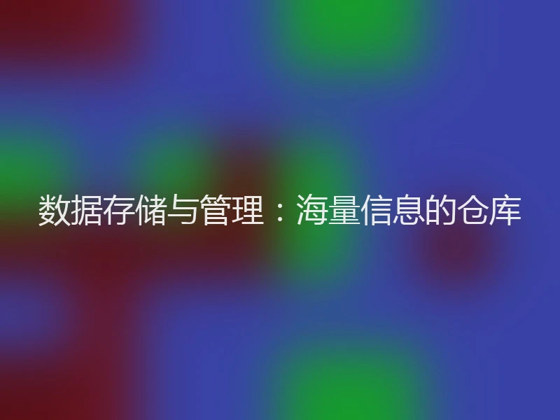 数据存储与管理：海量信息的仓库