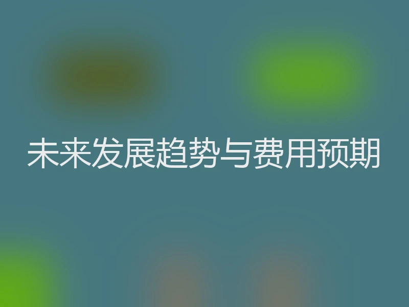 未来发展趋势与费用预期
