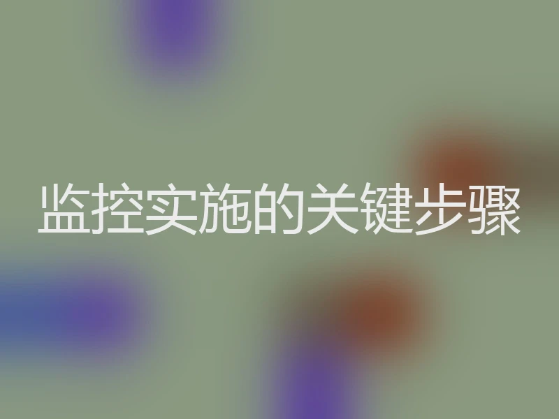 监控实施的关键步骤