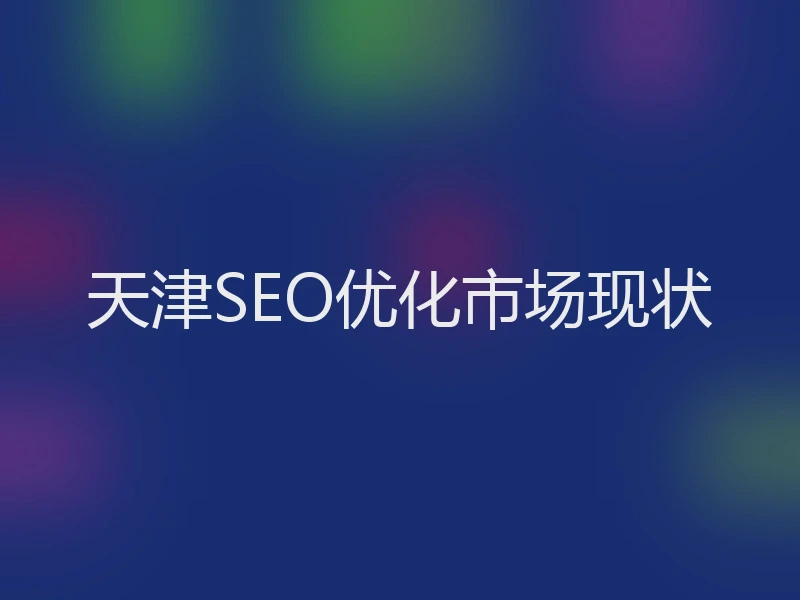 天津SEO优化市场现状
