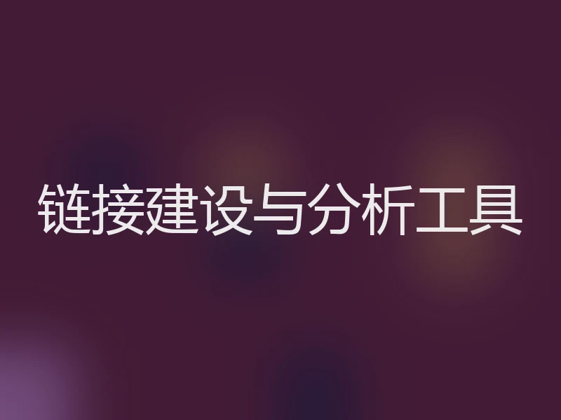 链接建设与分析工具