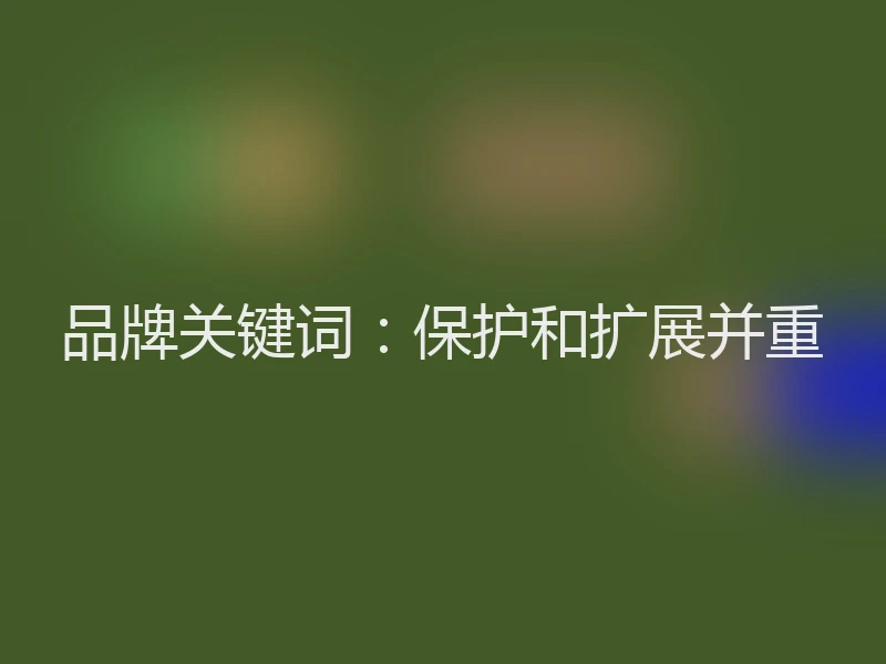 品牌关键词：保护和扩展并重