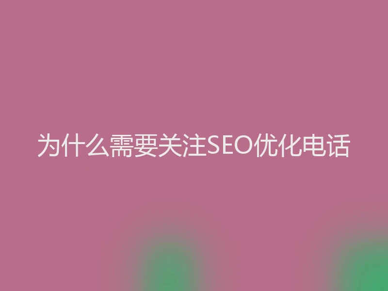 为什么需要关注SEO优化电话