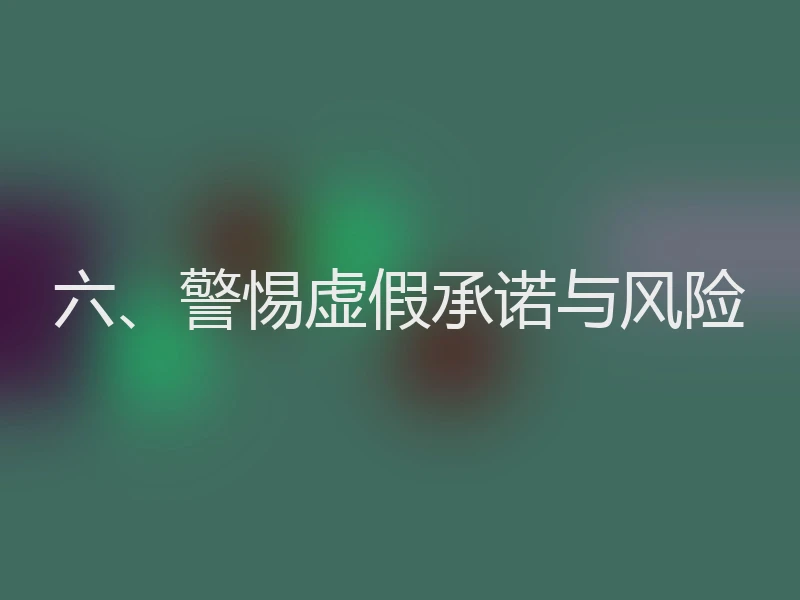 六、警惕虚假承诺与风险