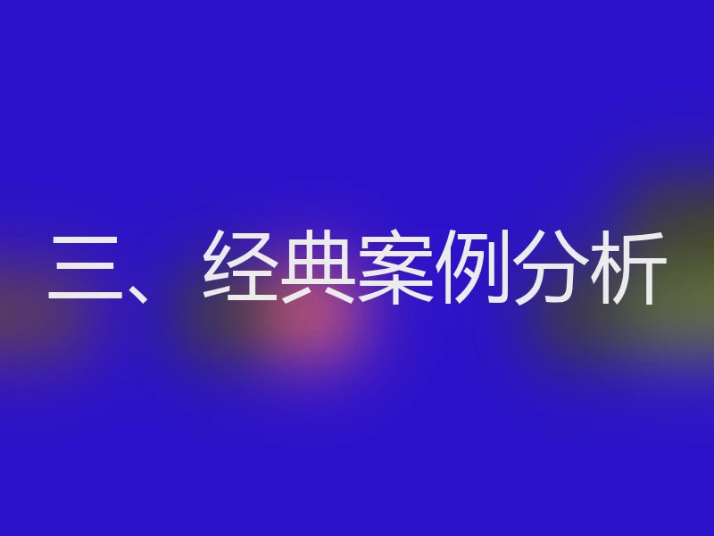 三、经典案例分析
