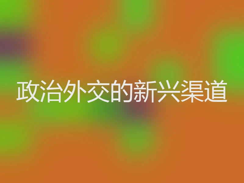 政治外交的新兴渠道