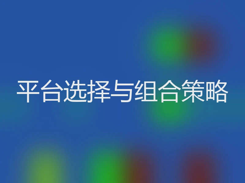 平台选择与组合策略