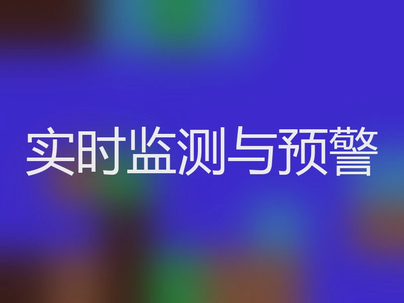 实时监测与预警