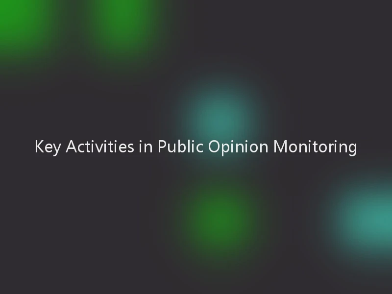 Key Activities in Public Opinion Monitoring