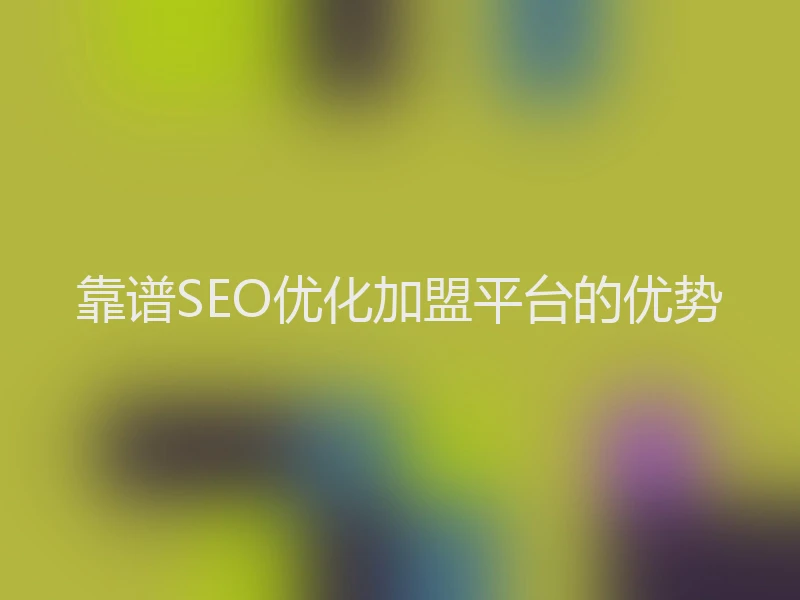 靠谱SEO优化加盟平台的优势