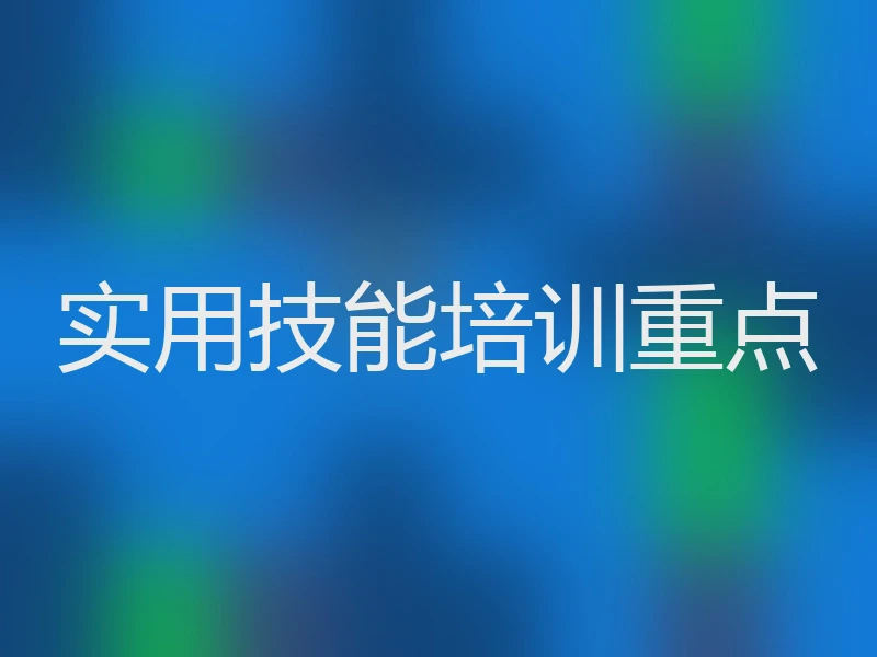 实用技能培训重点