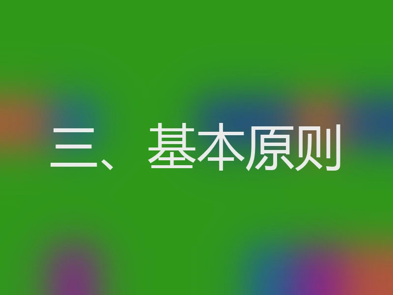 三、基本原则