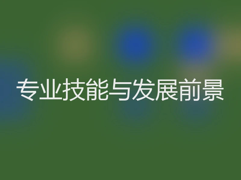 专业技能与发展前景