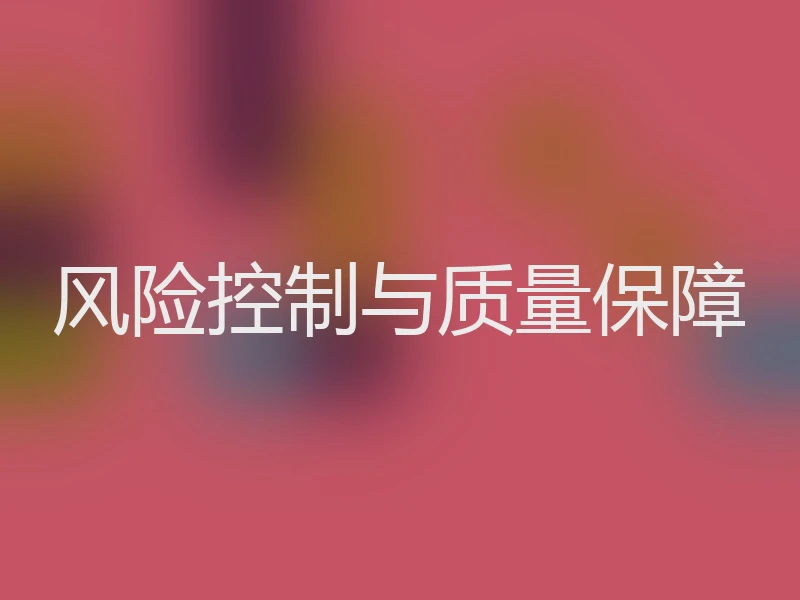 风险控制与质量保障