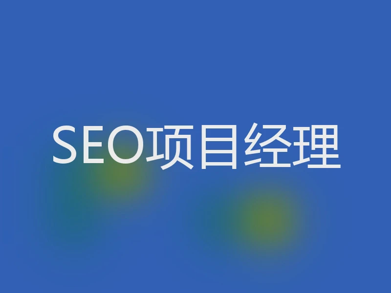SEO项目经理